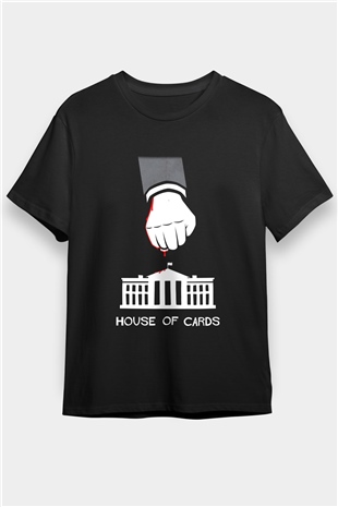 House of Cards Siyah Unisex Tişört T-Shirt