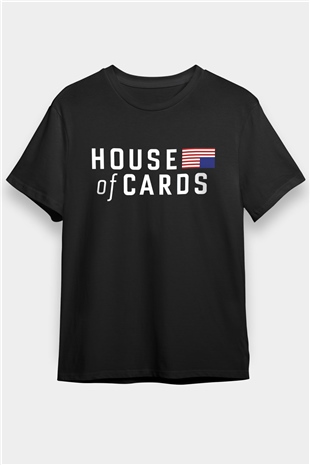 House of Cards Siyah Unisex Tişört T-Shirt