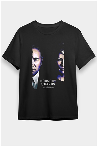 House of Cards Siyah Unisex Tişört T-Shirt