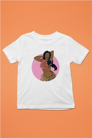 Hula Beyaz Unisex Çocuk Tişört