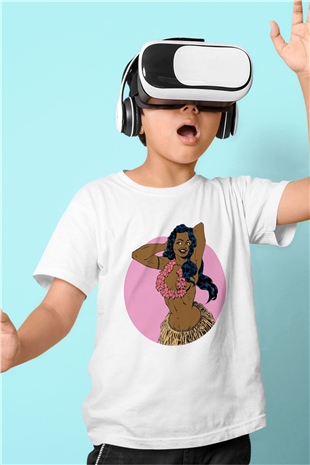 Hula Beyaz Unisex Çocuk Tişört