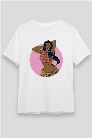 Hula Beyaz Unisex Tişört T-Shirt - TişörtFabrikası