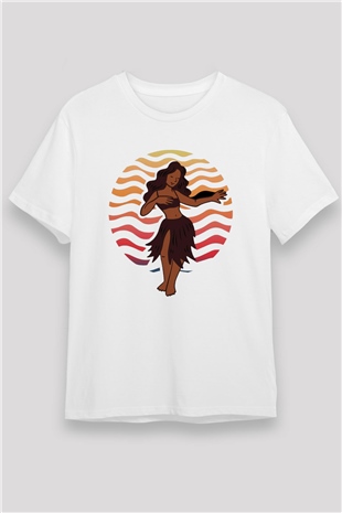 Hula Beyaz Unisex Tişört T-Shirt - TişörtFabrikası