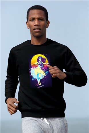 Hula Siyah Unisex Sweatshirt