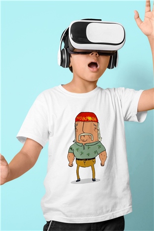 Hulk Hogan Baskılı Beyaz Unisex Çocuk Tişört