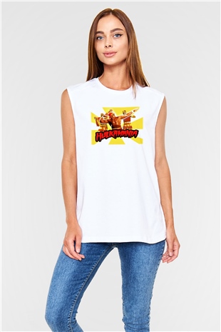 Hulk Hogan Beyaz Unisex Kolsuz Tişört