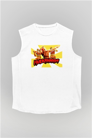 Hulk Hogan Beyaz Unisex Kolsuz Tişört