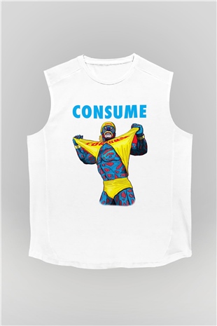 Hulk Hogan Beyaz Unisex Kolsuz Tişört