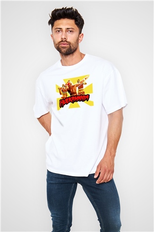 Hulk Hogan Beyaz Unisex Oversize Tişört