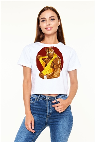 Hulk Hogan Beyaz Unisex Oversize Tişört