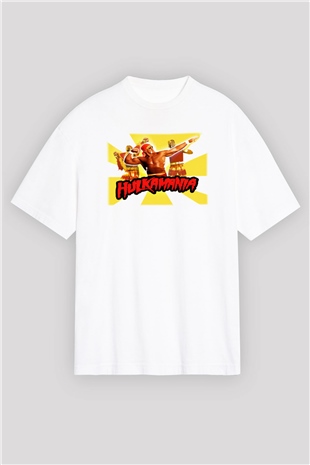 Hulk Hogan Beyaz Unisex Oversize Tişört