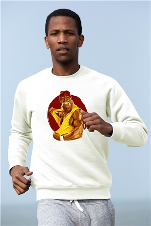 Hulk Hogan Beyaz Unisex Sweatshirt