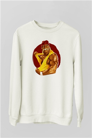 Hulk Hogan Beyaz Unisex Sweatshirt