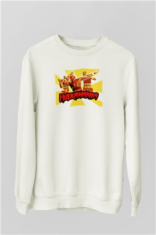 Hulk Hogan Beyaz Unisex Sweatshirt