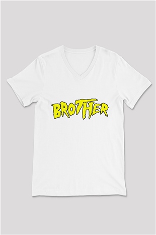 Hulk Hogan Beyaz Unisex  V Yaka Tişört