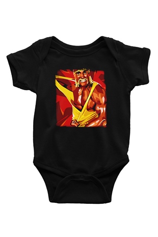 Hulk Hogan Siyah Bebek Body - Zıbın