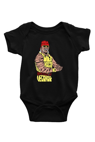 Hulk Hogan Siyah Bebek Body - Zıbın