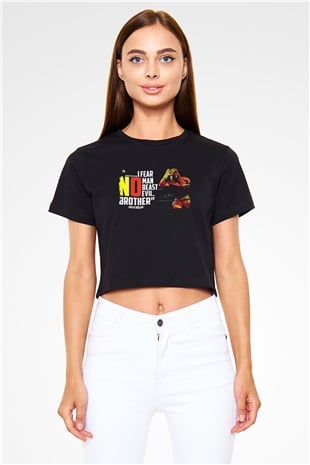 Hulk Hogan Siyah   Crop Top Tişört