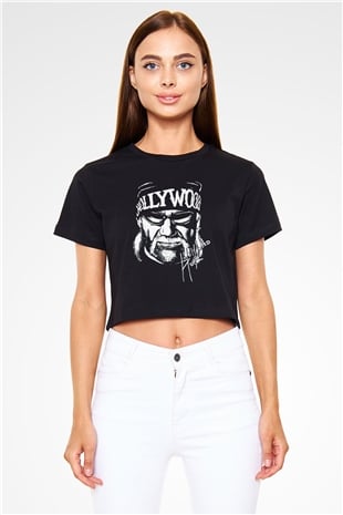 Hulk Hogan Siyah   Crop Top Tişört