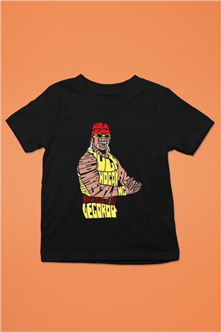 Hulk Hogan Siyah Unisex  Çocuk Tişört