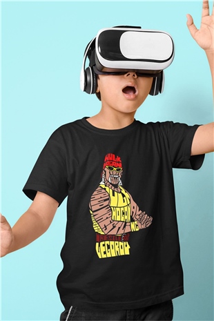 Hulk Hogan Siyah Unisex  Çocuk Tişört