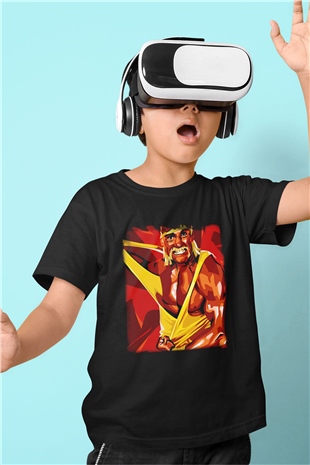 Hulk Hogan Siyah Unisex  Çocuk Tişört