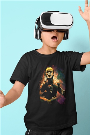 Hulk Hogan Siyah Unisex  Çocuk Tişört