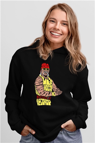 Hulk Hogan Siyah Unisex Hoodie