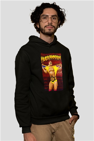Hulk Hogan Siyah Unisex Hoodie