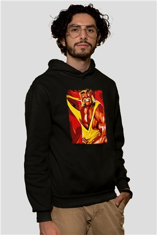 Hulk Hogan Siyah Unisex Hoodie