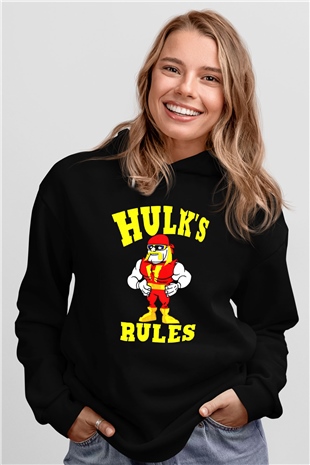 Hulk Hogan Siyah Unisex Kapüşonlu Sweatshirt