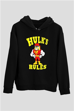 Hulk Hogan Siyah Unisex Kapüşonlu Sweatshirt