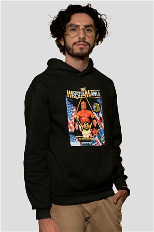 Hulk Hogan Siyah Unisex Kapüşonlu Sweatshirt