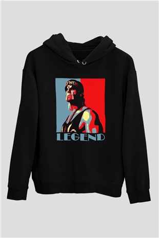 Hulk Hogan Siyah Unisex Kapüşonlu Sweatshirt