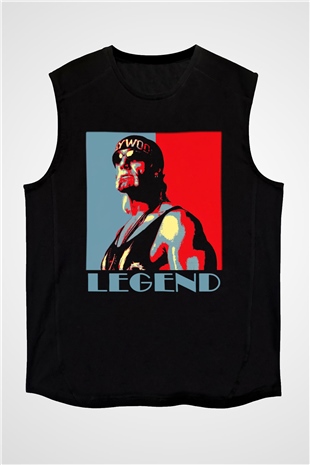 Hulk Hogan Siyah Unisex Kolsuz Tişört
