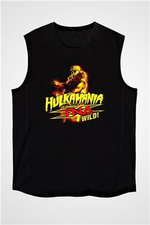 Hulk Hogan Siyah Unisex  Kolsuz Tişört