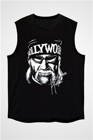 Hulk Hogan Siyah Unisex  Kolsuz Tişört