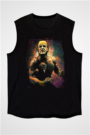 Hulk Hogan Siyah Unisex  Kolsuz Tişört