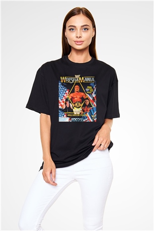 Hulk Hogan Siyah Unisex Oversize Tişört