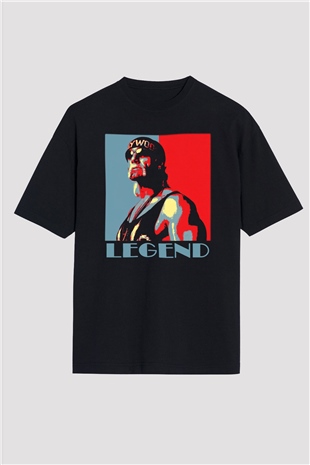 Hulk Hogan Siyah Unisex Oversize Tişört