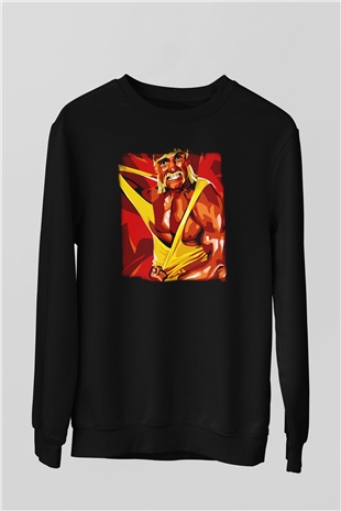Hulk Hogan Siyah Unisex  Sweatshirt