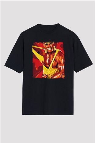 Hulk Hogan Siyah Oversize Tişört