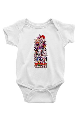 Hunter X Hunter Baskılı Beyaz Unisex Bebek Body - Zıbın