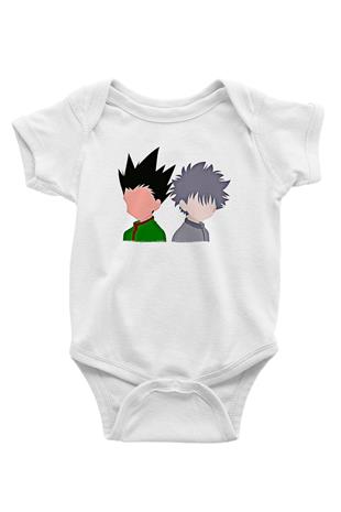 Hunter X Hunter Baskılı Beyaz Unisex Bebek Body - Zıbın