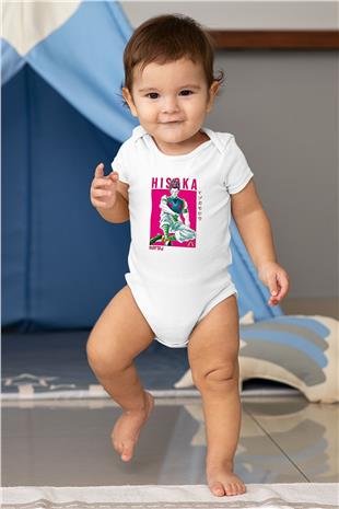 Hunter X Hunter Baskılı Beyaz Unisex Bebek Body - Zıbın