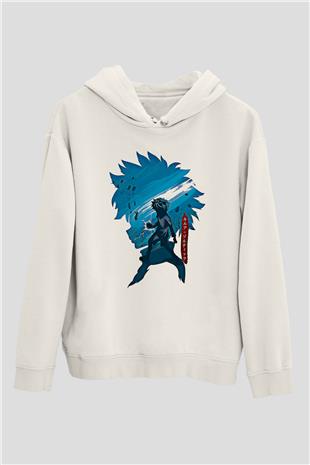 Hunter X Hunter Baskılı Beyaz Unisex Hoodie