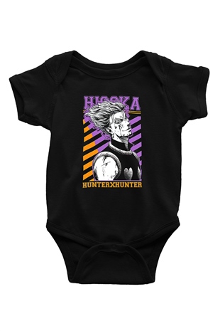 Hunter X Hunter Baskılı Unisex Siyah Bebek Body - Zıbın