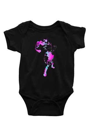 Hunter X Hunter Baskılı Unisex Siyah Bebek Body - Zıbın