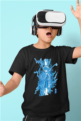 Hunter X Hunter Baskılı Unisex Siyah Çocuk Tişört - Tshirt