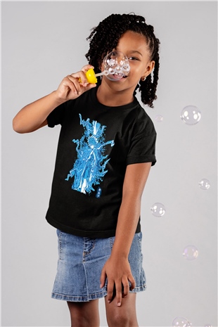 Hunter X Hunter Baskılı Unisex Siyah Çocuk Tişört - Tshirt